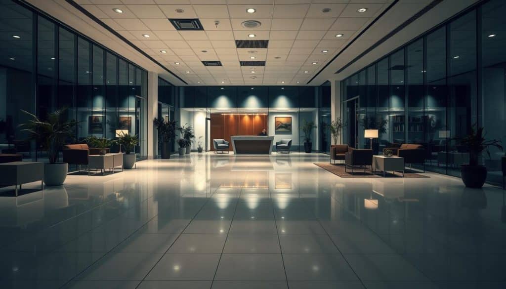 areas for nighttime cleaning