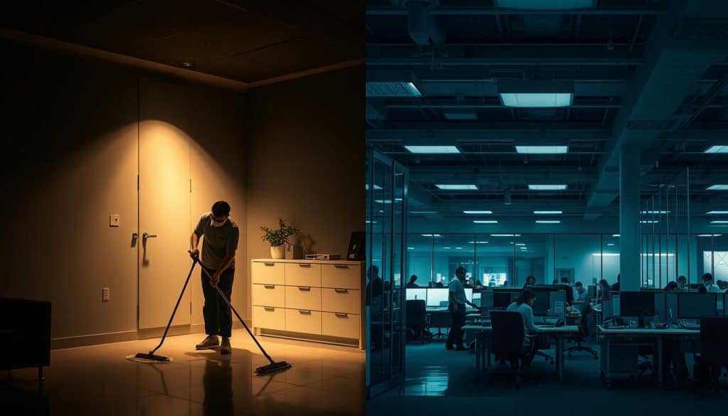 night vs day cleaning