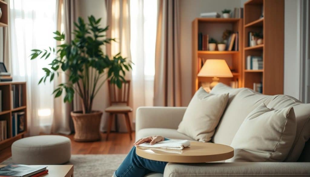 relaxing cleaning environment